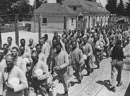 Prisoners at Dachau Concentration Camp