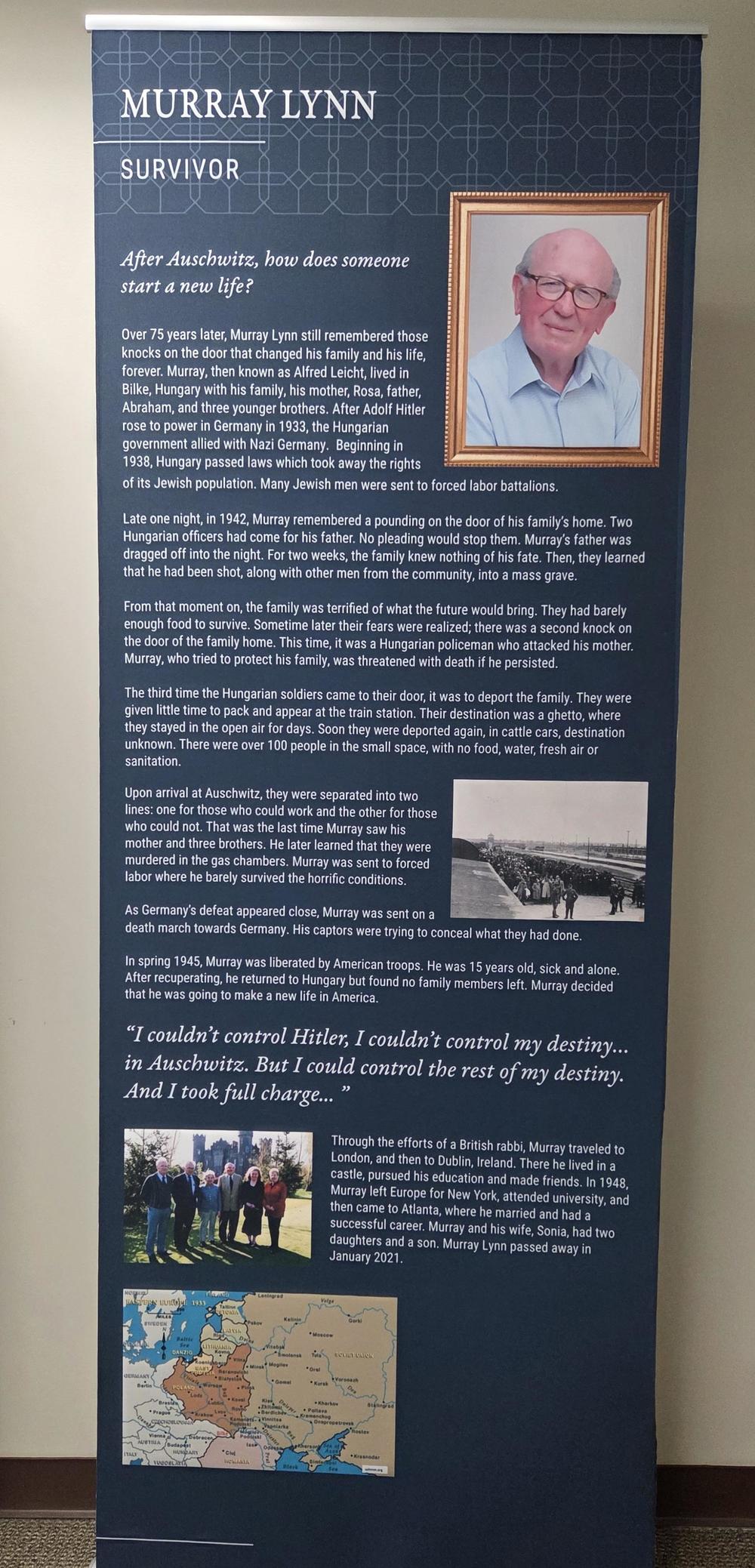 An example panel of Survivors and Liberators Exhibition